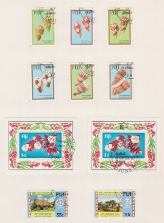 (fnt - 37) 1987 Fiji 3sets 8stamps,  2m/s 15c To $1 (al)