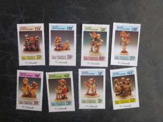 Cambodia 1993 Figurines By M.  J.  Hummel Set Of 8 Stamps Muh