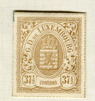 Luxembourg; 1870s Classic Rouletted Issue 37.  5c Proof/trial On Thick Card