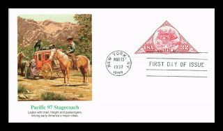 Dr Jim Stamps Us Stagecoach Pacific 97 First Day Cover Fleetwood