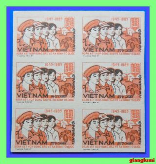 Vietnam Imperf Solidarity Block 6 Mnh Ngai