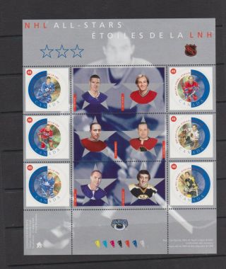 Canada 2002 Nfl All Stars Souvenir Sheet Mnh Per Scan