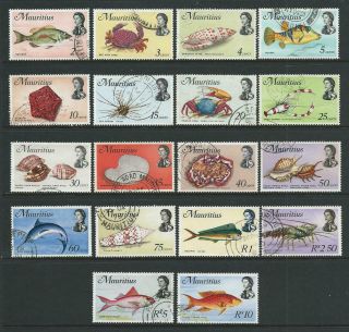 Mauritius Sg382 - 399 1969 Marine Life Definitives Fine