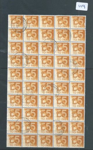 Wbc.  - Gb - Postage Dues - A119 - 1982 Issue - Large Block £5.  00p Value -