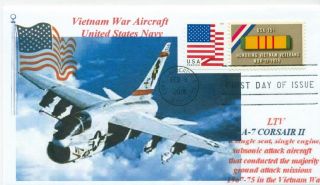 A - 7 Corsair Ii Vietnam War Attackaircraft Us Navy Colorcachet First Day Of Issue