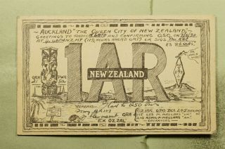 Dr Who 1930 Zealand Qsl Ham Radio 1ar Postcard Stampless E70024