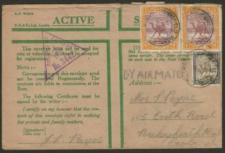Gb Army Fpo Sudan 2p X2,  5m On Active Service Cover With Crown Censor