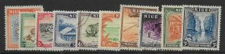Niue Sg113/22 1950 Definitive Set