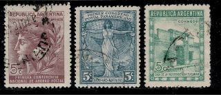 Argentina 1921 - 1943 Old Stamps - Liberty Head,  Buenos Aires,  Independence House