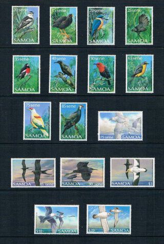 Samoa - 1988 - 89 - Birds Of Samoa - Sc 725 - 740 [sg 788 - 803] Mnh 19 - A