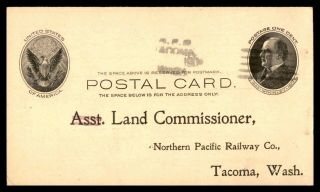 Mayfairstamps Us 1904 To Northern Pacific Railway Co Tacoma Train Washington Pos