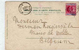 Cyprus: 1904 Picture Postcard To Belgium (c42730)