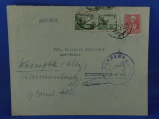 Spain Old Cover 1939 Airmail Censura Censor To Germany (n3/5)