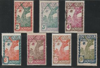 French Guiana - French Colonial - 5 Old Stamps Mh & 2 (guya 60)