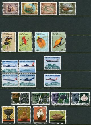 1970 Papua Guinea.  Full Set Of Stamps Of The Year Muh.  Cv £7.  10.