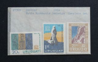 Uruguay - 1964 Scarce Unesco Set Of Historic Monuments Set Mnh