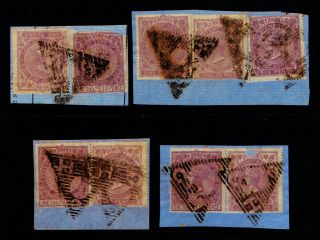 Cape Of Good Hope Qv Fiscals With Triangular Cancels.  Cogh