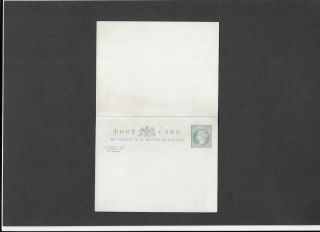 Gb Postal Stationery 1901 Qv 1/2d,  1/2d Green Reply Postcard Size D Cp39