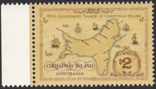 1993 | 350th Anniversary Naming Of Christmas Island $2 Stamp | Stamps | Km Coins