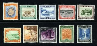 Niue King George Vi 1950 The Complete Pictorial Set Sg 113 To Sg 122
