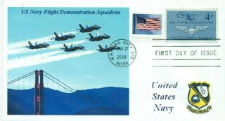 Blue Angels F/a - 18 Hornet Usn/usmc Aircraft Color Photo Sf First Day Of Issue