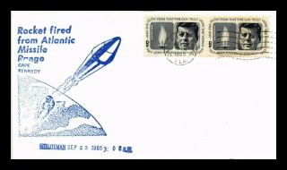 Dr Jim Stamps Us Minuteman Rocket Fired Space Event Cover 1965 Cape Canaveral