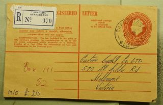Dr Who 1965 Australia Carstairs Registered Letter Stationery C132587