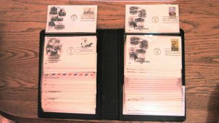 White Ace Album Set of 2 Flip Albums U.  S Env.  & Post Cards some 1980s FDCs 4