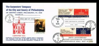 Dr Jim Stamps Us First Continental Congress Combo Fdc Legal Size Cover