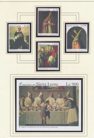 Xb71941 Grenada 1992 Stamp Expo Art Paintings Fine Lot Mnh