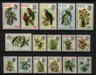 Fiji 1971 Birds / Flowers Set Mounted