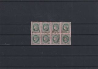 Spanish West Indies ½r On Rose Tinted Paper Block Of 8 (p56)