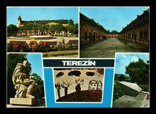 Dr Jim Stamps Terezin Czechoslovakia Five Views Continental Size Postcard