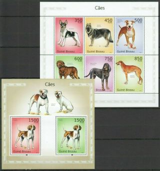 Bc793 2010 Guinea - Bissau Fauna Pets Dogs Caes 1kb,  1bl Mnh