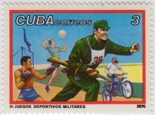1cuba Sc 2100 3rd Military Games Sports Competition Baseball 1976 Mnh