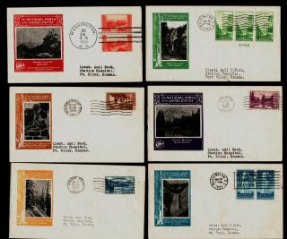 740 - 49 1c To 10c National Parks Fdc 