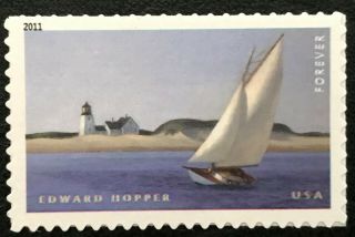 2011 Scott 4558 - Forever - Edward Hopper - Treasures - Single Stamp - Nh