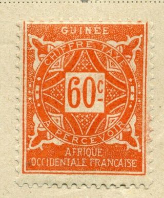 French Colonies :; Guinee 1914 Postage Due Issue Hinged 60c.  Value
