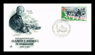 Dr Jim Stamps Allied Landing Normandy Wwii First Day Issue France Cover