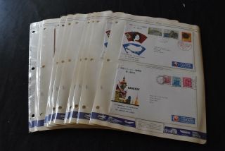 Japan Air Lines 1960s Airmail Fdcs On Pages,  99p Start,  All Pictured