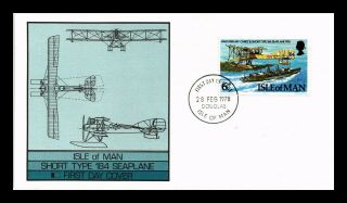Dr Jim Stamps Short Type 184 Seaplane First Day Issue Isle Of Man Cover