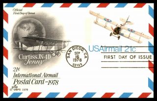 Mayfairstamps Us Fdc 1978 Curtiss Jn 4d Jenny Art Craft Wwb_15265