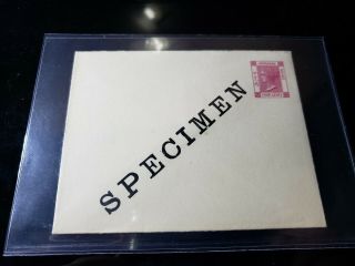 (hkpnc) Hong Kong 1900 Qv 4c Postal Envelope Specimen Overprint Vf