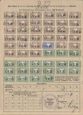 Germany Nazi Era Social Insurance Card Revenues 1936 Chemnitz Fiscal