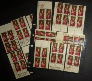 14 Blocks Of 4 Us Precancel Efo Stamps P Hawaii Mo Ohio Nh Og Id 2195