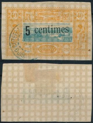 Somalia - Djibouti 1902,  French Somali Coast,  Overprinted Stamp.  B573