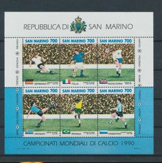 Lk81303 San Marino 1990 Football Cup Soccer Good Sheet Mnh