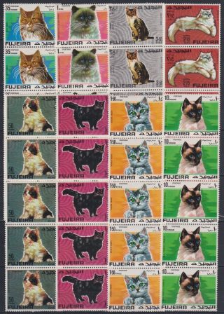 P706.  5x Fujeira - Mnh - Animals - Cats