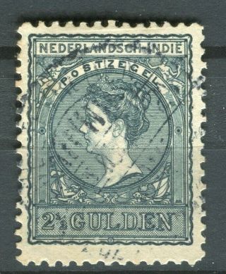 Netherland Indies; 1909 Early Wilhelmina Issue Fine 2.  5g.  Value
