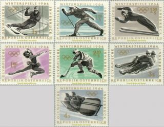 Ebs Austria Österreich 1963 Winter Olympic Games,  Innsbruck Ank 1166 - 1172 Mnh